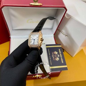 Đồng hồ Cartier Santos WGSA0011 Large Diamond Encrusted - Hình ảnh 10
