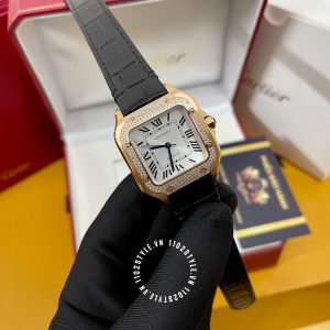 Đồng hồ Cartier Santos WGSA0011 Large Diamond Encrusted - Hình ảnh 9