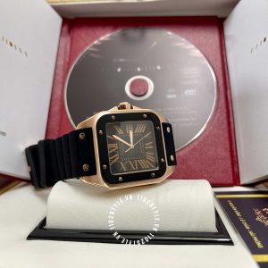 Đồng hồ Cartier Fake Santos 100 XL W20124U2 Rose Gold - Hình ảnh 5