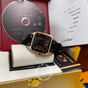 Đồng hồ Cartier Fake Santos 100 XL W20124U2 Rose Gold - Hình ảnh 8