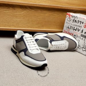 Sneaker unisex D&G màu trắng viền xanh đen hàng hiệu - Ảnh 7