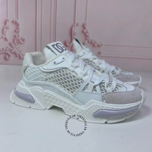 Sneaker D&G màu trắng da thật phối vải lưới cao cấp - Ảnh 6