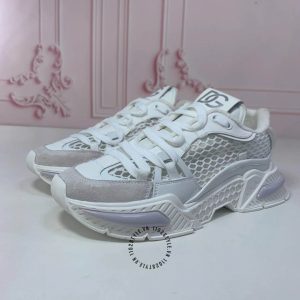 Sneaker D&G màu trắng da thật phối vải lưới cao cấp - Ảnh 7