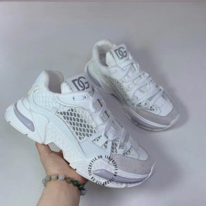 Sneaker D&G màu trắng da thật phối vải lưới cao cấp - Ảnh 9