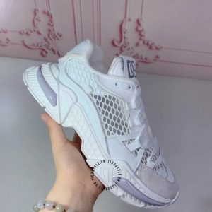 Sneaker D&G màu trắng da thật phối vải lưới cao cấp - Ảnh 2