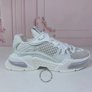 Sneaker D&G màu trắng da thật phối vải lưới cao cấp - Ảnh 4