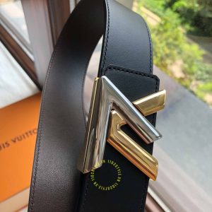 Dây lưng nam cao cấp Louis Vuitton mặt khóa phối màu replica - Ảnh 4