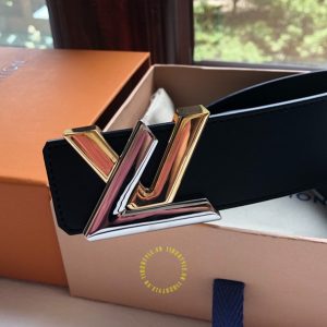 Dây lưng nam cao cấp Louis Vuitton mặt khóa phối màu replica - Ảnh 3
