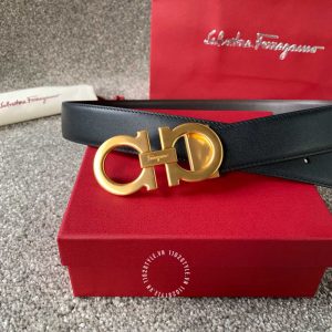 Dây lưng nam Salvatore Ferragamo mặt khoá màu vàng nổi bật - Hình ảnh 4