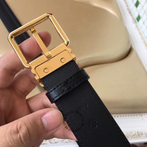 Dây lưng nam Louis Vuitton mặt khóa xỏ kim màu vàng replica - Ảnh 7
