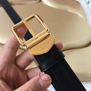Dây lưng nam Louis Vuitton mặt khóa xỏ kim màu vàng replica - Ảnh 6