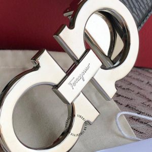 Dây lưng nam Salvatore Ferragamo màu đen hàng hiệu Luxury - Hình ảnh 6