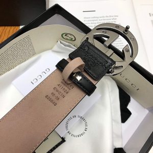 Dây lưng nam hàng hiệu Gucci mặt khóa màu đen chì replica 1:1 - Ảnh 8
