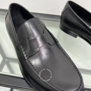 Giày Loafer Hermes nam màu đen kiểu dáng tối giản sang trọng - Hình ảnh 4