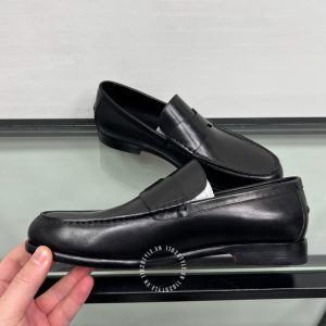 Giày Loafer Hermes nam màu đen kiểu dáng tối giản sang trọng - Hình ảnh 5