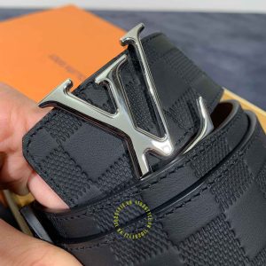 Dây nịt nam cao cấp Louis Vuitton mặt khóa màu ghi super fake 1:1 - Ảnh 3