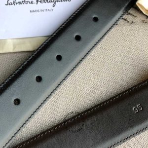 Dây nịt nam Salvatore Ferragamo da bóng mặt khoá vàng - Ảnh 5