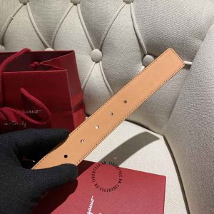 Dây nịt nam Salvatore Ferragamo mặt khoá vàng đồng - Ảnh 6