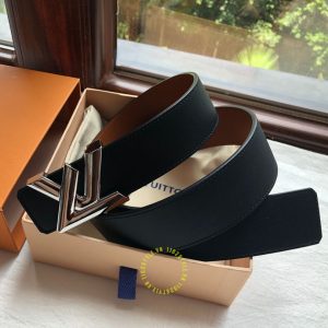 Dây nịt nam hàng hiệu Louis Vuitton mặt khóa màu ghi sang trọng - Ảnh 2