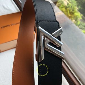 Dây nịt nam hàng hiệu Louis Vuitton mặt khóa màu ghi sang trọng - Ảnh 4