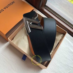 Dây nịt nam hàng hiệu Louis Vuitton mặt khóa màu ghi sang trọng - Ảnh 3