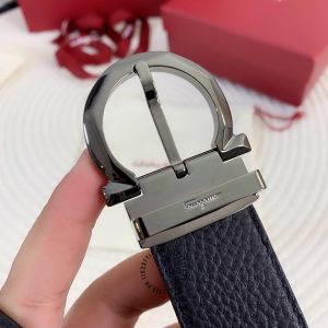 Dây nịt nam Salvatore Ferragamo hàng hiệu mặt khoá xỏ kim - Ảnh 3