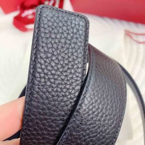 Dây nịt nam Salvatore Ferragamo hàng hiệu mặt khoá xỏ kim - Ảnh 5