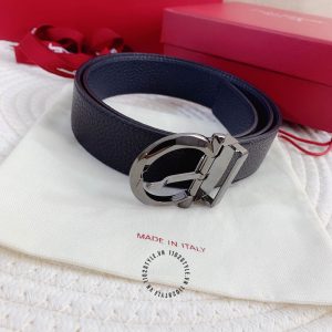 Dây nịt nam Salvatore Ferragamo hàng hiệu mặt khoá xỏ kim - Ảnh 6