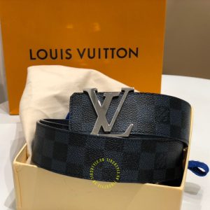Dây thắt lưng nam cao cấp Louis Vuitton dây da xịn họa tiết caro - Ảnh 3