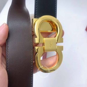 Thắt lưng nam Salvatore Ferragamo dây da thật màu đen - Ảnh 7