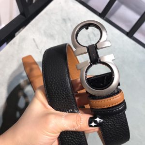 Thắt lưng nam Salvatore Ferragamo dây màu nâu hàng hiệu - Hình ảnh 4