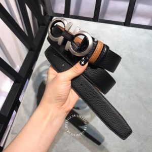 Thắt lưng nam Salvatore Ferragamo dây màu nâu hàng hiệu - Hình ảnh 8