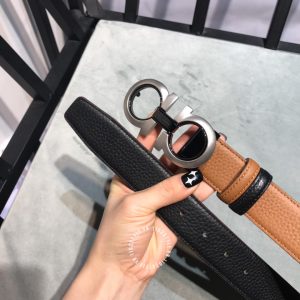 Thắt lưng nam Salvatore Ferragamo dây màu nâu hàng hiệu - Hình ảnh 9