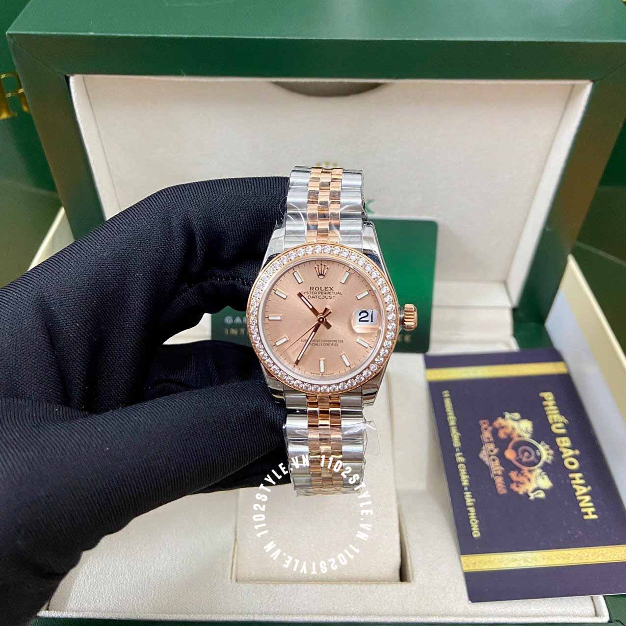 Đồng hồ Rolex vàng hồng Lady Datejust 279174-0009