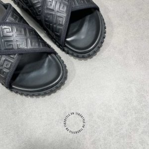 Dép quai chéo Givenchy nam màu đen phiên bản cao cấp - Hình ảnh 7