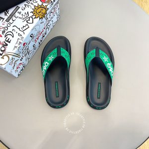 Dép kẹp Dolce & Gabbana nam màu đen họa tiết cao cấp - Ảnh 4