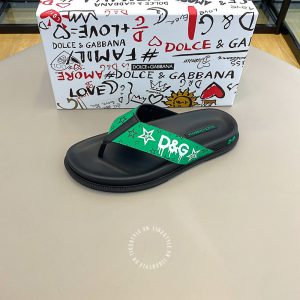 Dép kẹp Dolce & Gabbana nam màu đen họa tiết cao cấp - Ảnh 5