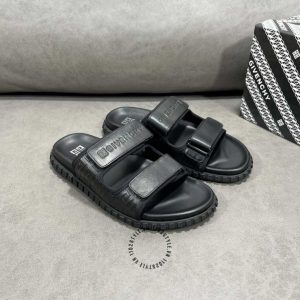 Dép quai ngang Givenchy nam quai logo nổi hàng hiệu Luxury - Hình ảnh 2