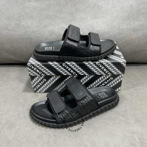 Dép quai ngang Givenchy nam quai logo nổi hàng hiệu Luxury - Hình ảnh 7
