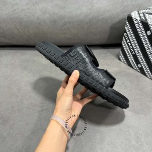 Dép quai ngang Givenchy nam quai logo nổi hàng hiệu Luxury - Hình ảnh 9