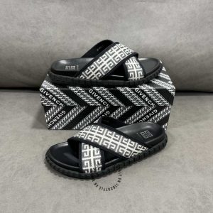 Dép quai chéo Givenchy nam quai hoạ tiết monogram hàng hiệu - Hình ảnh 8