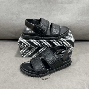 Dép sandal Givenchy nam màu đen cao cấp hàng hiệu Luxury - Hình ảnh 6