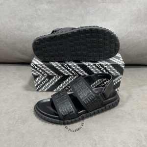 Dép sandal Givenchy nam màu đen cao cấp hàng hiệu Luxury - Hình ảnh 9