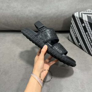 Dép sandal Givenchy nam màu đen cao cấp hàng hiệu Luxury - Hình ảnh 4
