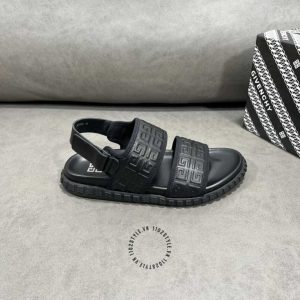 Dép sandal Givenchy nam màu đen cao cấp hàng hiệu Luxury - Hình ảnh 5