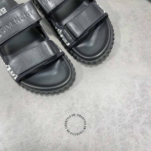 Dép quai ngang Givenchy nam màu đen hàng hiệu Luxury - Hình ảnh 8
