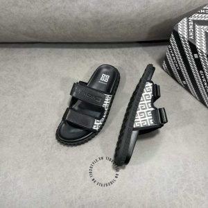 Dép quai ngang Givenchy nam màu đen hàng hiệu Luxury - Hình ảnh 9