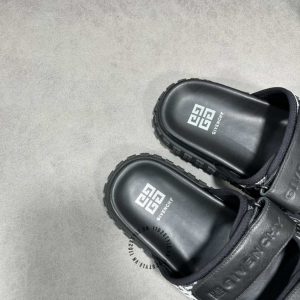 Dép quai ngang Givenchy nam màu đen hàng hiệu Luxury - Hình ảnh 3