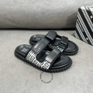 Dép quai ngang Givenchy nam màu đen hàng hiệu Luxury - Hình ảnh 2