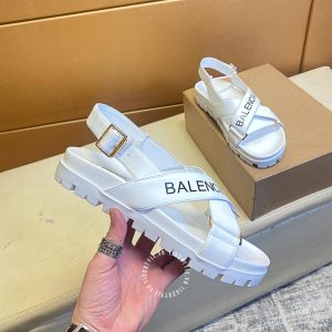 Dép sandal unisex Balenciaga màu trắng cao cấp - Hình ảnh 4